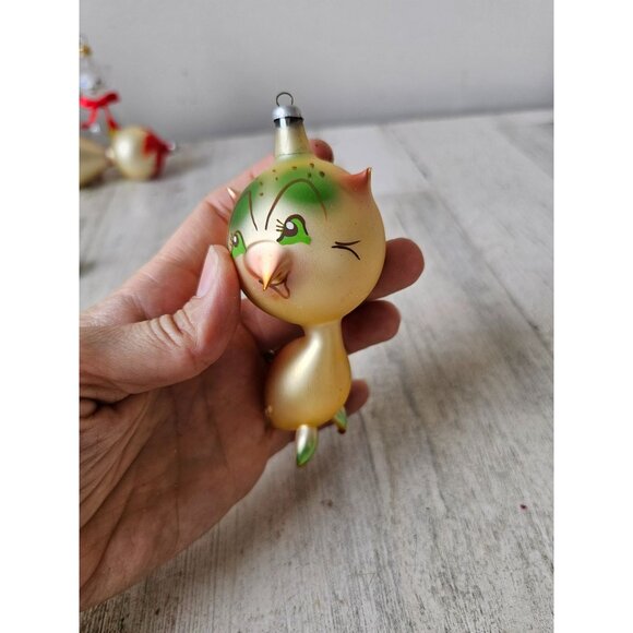 Vintage carlini owl bird Italian ornament RARE glass Xmas tree - Picture 10 of 10